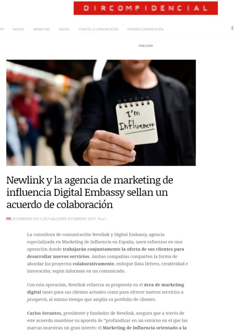 5B-FireShot Capture 007 – Newlink y la agencia de marketing de influencia Digital Embassy sella_ – dircomfidencial.com 5B-FireShot Capture 007 - Newlink y la agencia de marketing de influencia Digital Embassy sella_ - dircomfidencial.com